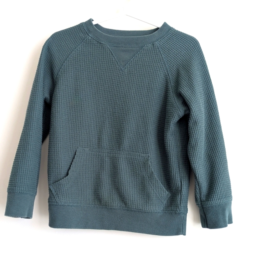Old Navy waffle sweatshirt green 3T